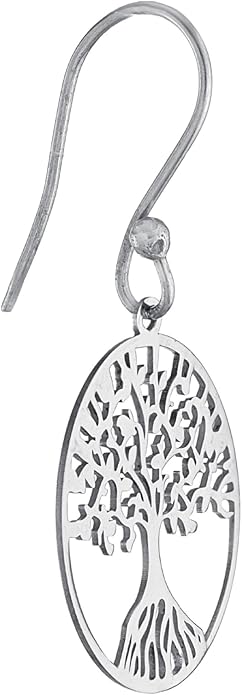Amazon Essentials Sterling Silver Dangle Tree of Life Earrings
