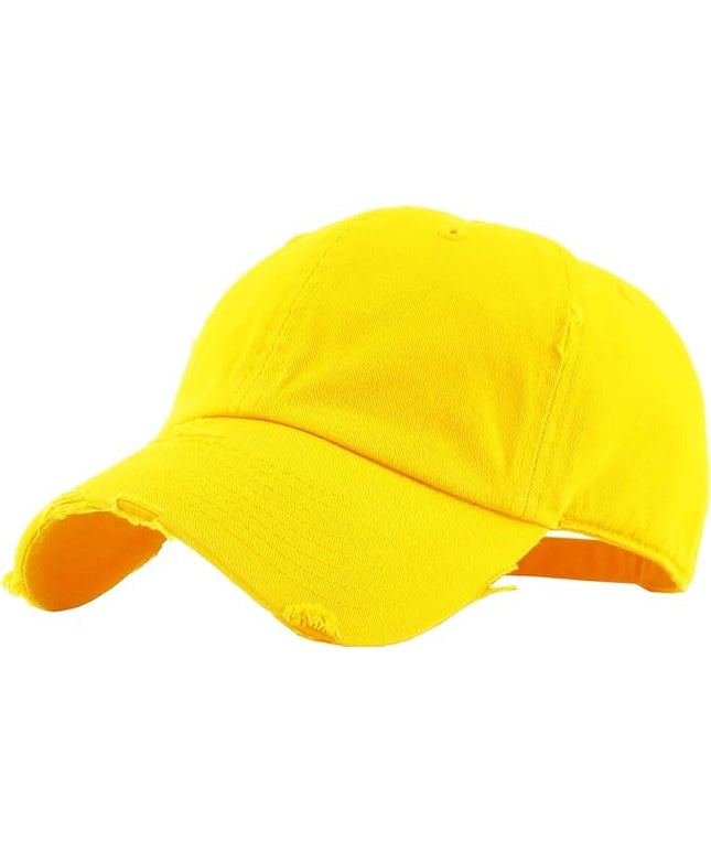 KBETHOS Vintage Washed Distressed Cotton Dad Hat Baseball Cap Adjustable Polo Trucker Unisex Style Headwear