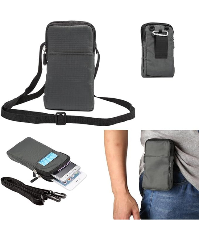 Universal Crossbody Cell Phone Purse Waist Pack Bag for Outdoor Sports Moblie Phone Carrying Cases Shoulder Belt Bag Pouch for iPhone 7 6/6S Plus Samsung Galaxy Phones Under 6.0'' from WaitingU