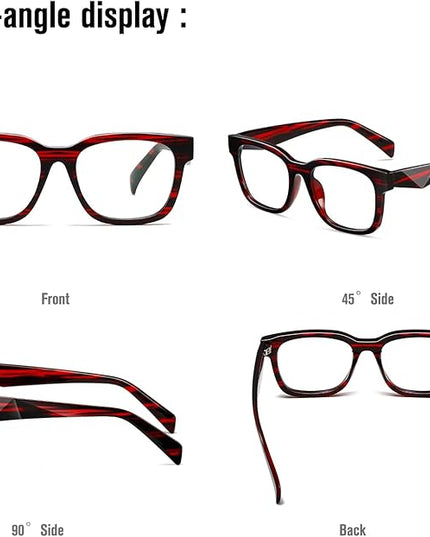 kimorn Blue Light Blocking Glasses,Anti Eyestrain & UV Protection,Square Frame Glasses for Women and Men