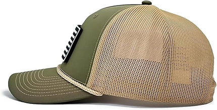 Old Glory PVC Curved 5 Panel Rope Hat, Adjustable Snapback Baseball Cap, Perfect for Outdoor Sports