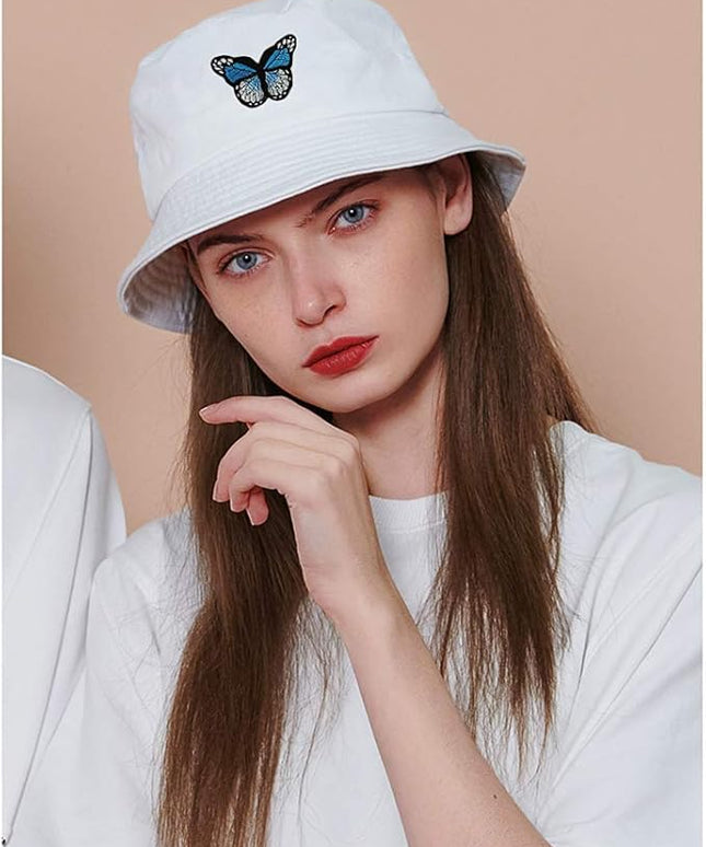 XYIYI Fashion Embroidery Bucket Hat Cotton Beach Fisherman Hats for Women Girls