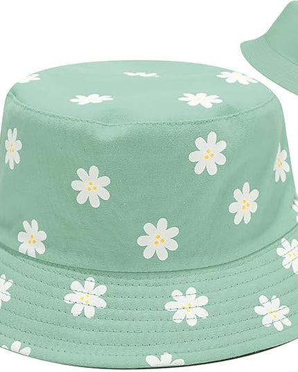 Malaxlx Unisex Bucket Hat Beach Sun Hat Aesthetic Fishing Hat for Men Women Teens, Reversible Double-Side-Wear