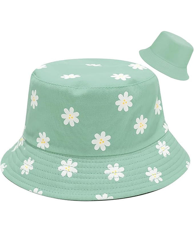 Malaxlx Unisex Bucket Hat Beach Sun Hat Aesthetic Fishing Hat for Men Women Teens, Reversible Double-Side-Wear