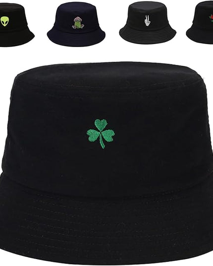 Cotton Bucket Hat for Women Men Summer Travel Sun Beach Bucket Cap, Unisex Outdoor Fisherman Hat