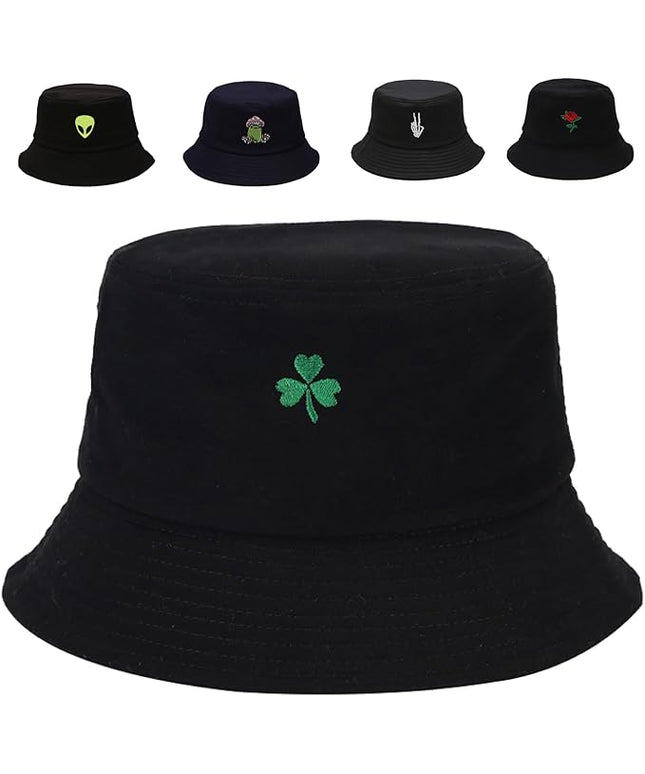 Cotton Bucket Hat for Women Men Summer Travel Sun Beach Bucket Cap, Unisex Outdoor Fisherman Hat