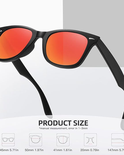 MEETSUN Polarized Sunglasses for Women Men Classic Retro Square Frame Driving Sun Glasses UV Protection