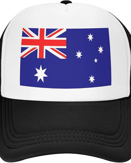 Cute Flag Baseball Cap for Men Women Mesh Trucker Hat Adjustable Patriotic Snapback Baseball Hat for Sports Running