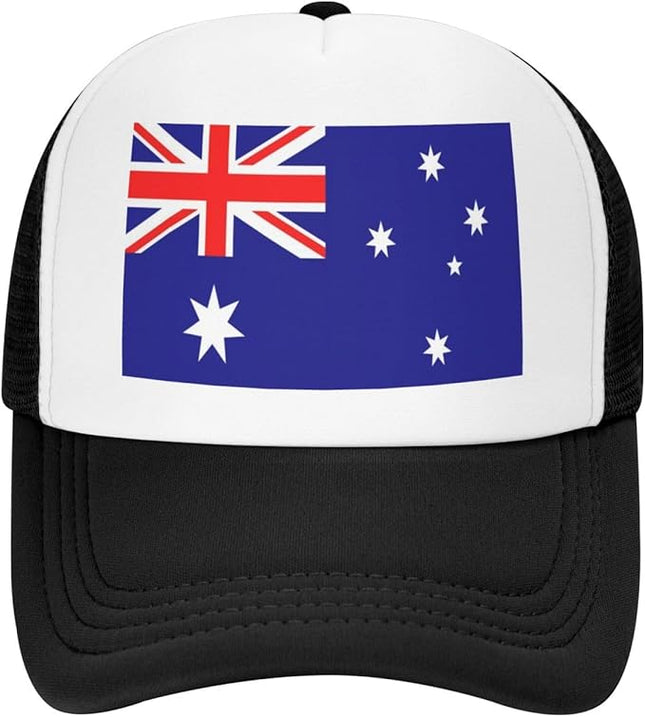 Cute Flag Baseball Cap for Men Women Mesh Trucker Hat Adjustable Patriotic Snapback Baseball Hat for Sports Running