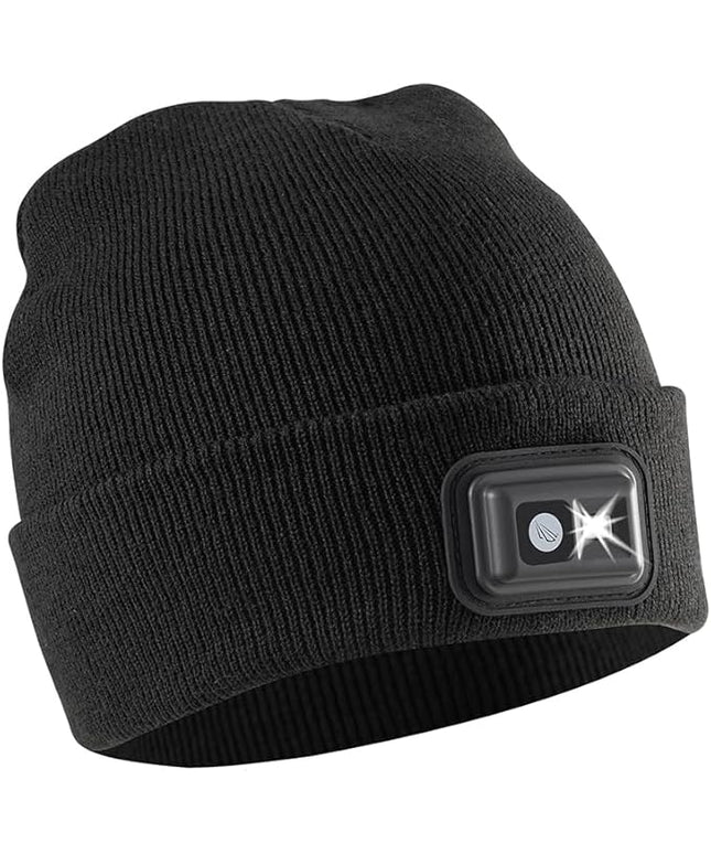 POWERCAP LED Hat Light 150 Lumens Rechargeable Fleece Beanie with Bright Built-in Headlamp Waterproof LED Warm One Size Cap
