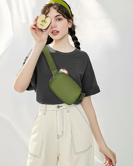 Belt Bag for Women Fanny Pack Crossbody Bags for Women Fashion Waist Packs with Adjustable Strap Gifts for Women Men (Olive)