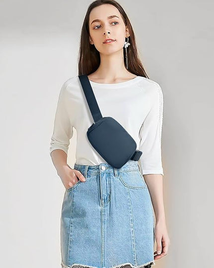 Belt Bag for Women Fanny Pack Crossbody Bags for Women Fashion Waist Packs with Adjustable Strap Gifts for Women Men (Navy)