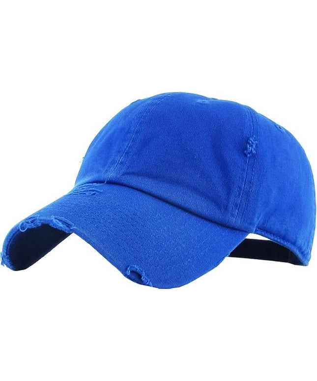 KBETHOS Vintage Washed Distressed Cotton Dad Hat Baseball Cap Adjustable Polo Trucker Unisex Style Headwear