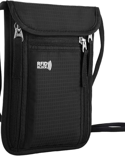 Travel Pouch Neck Wallet Family Passport Holder Organizer Case with RFID Blocking | RFID Blocking