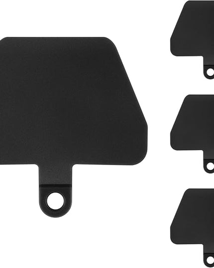 COCASES 4 Pack Phone Tether Tab, Phone Strap TPU Replacement Part for Cell Phone, Safety Lanyard Patch (TPU Black x4)