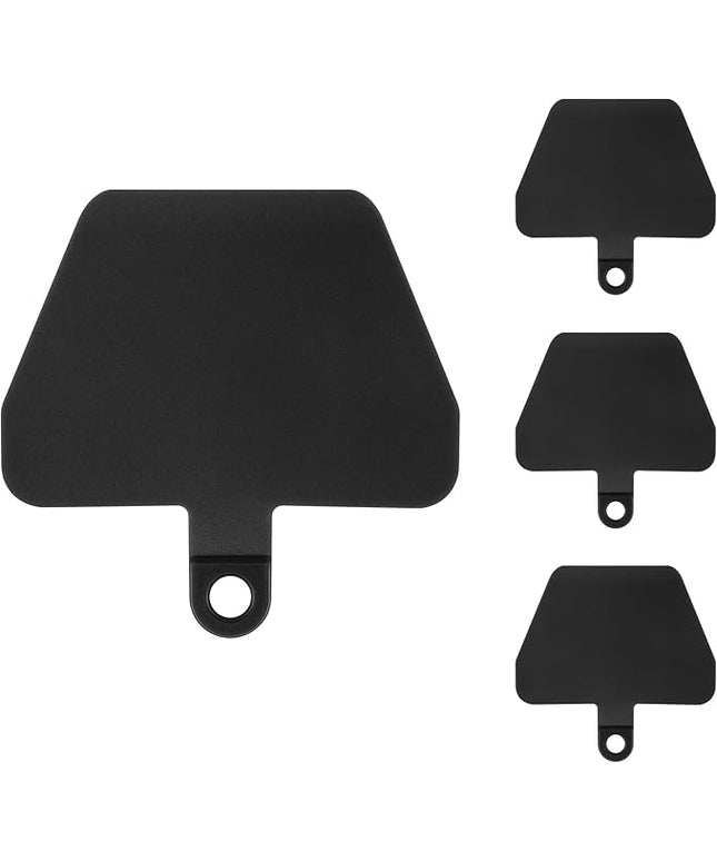 COCASES 4 Pack Phone Tether Tab, Phone Strap TPU Replacement Part for Cell Phone, Safety Lanyard Patch (TPU Black x4)