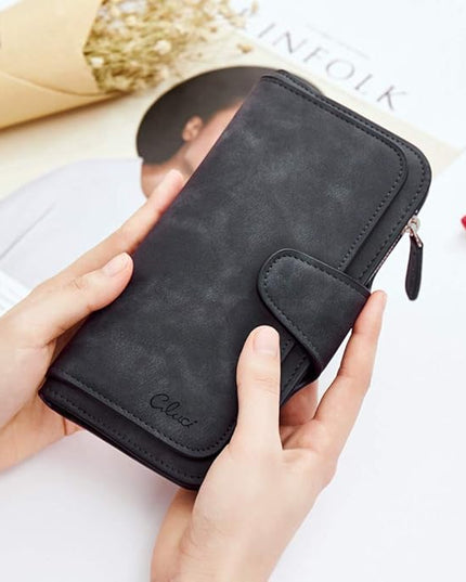 CLUCI Wallet For Women PU Leather RFID Blocking Womens Wallet Bifold Card Holder with ID Window Gifts for Women Birthday | RFID Blocking, Designer, Trifold, Card Holder, ID Window