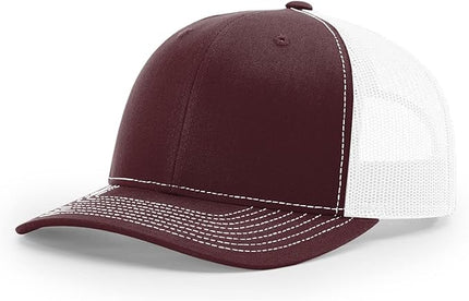 Richardson 112 Trucker Hat - Premium Adjustable Snapback Hat - Structured Six Panel Richardson Blank Caps