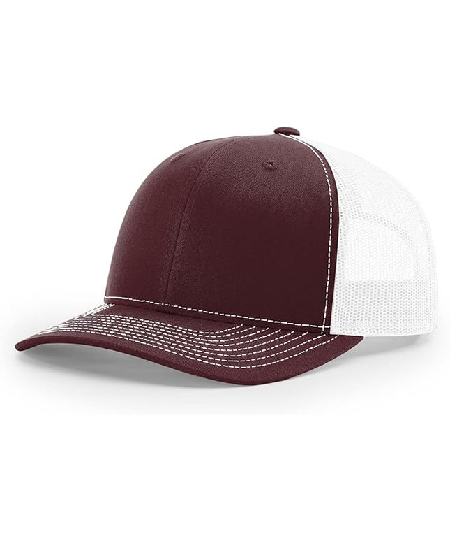 Richardson 112 Trucker Hat - Premium Adjustable Snapback Hat - Structured Six Panel Richardson Blank Caps