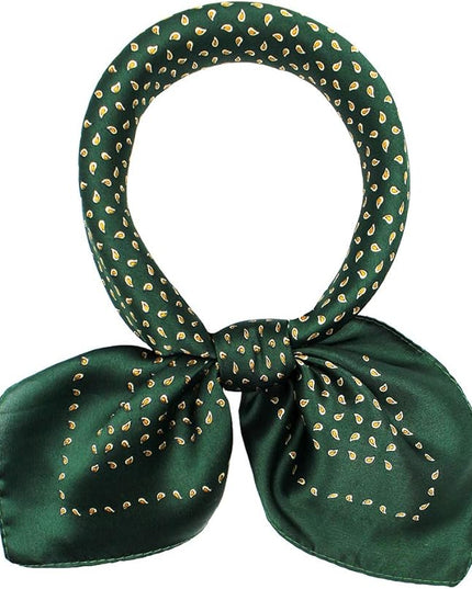 ANDANTINO 100% Real Mulberry Silk Scarf -21'' x 21''- Lightweight Neckerchief –Women Men Small Square Digital Printed Scarves