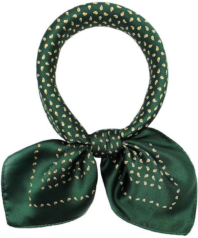 ANDANTINO 100% Real Mulberry Silk Scarf -21'' x 21''- Lightweight Neckerchief –Women Men Small Square Digital Printed Scarves