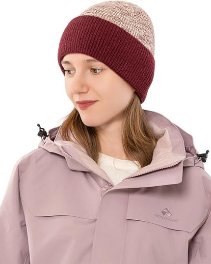Stylish Wool Knit Short Cuff Fisherman Beanie for Men and Women Patchwork Color Unisex Cap Warm Winter Christmas Hat
