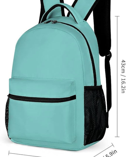 Fashion Pale Cyan Backpack Lightweight Large Capacity Laptop Daybag for Travel Work