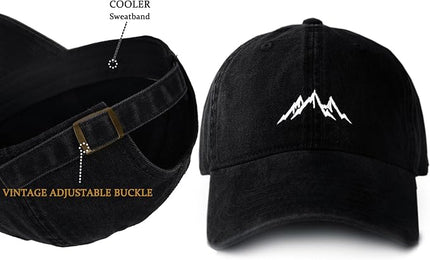 FURTALK Baseball Cap Men Mountain Embroidery Dad Hat Unstructured Soft Vintage Washed Cotton Outdoor Hats for Men