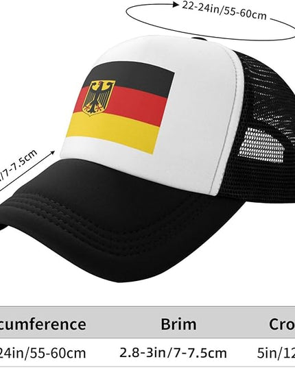 Cute Flag Baseball Cap for Men Women Mesh Trucker Hat Adjustable Patriotic Snapback Baseball Hat for Sports Running