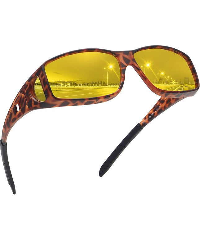 MEETSUN Fit Over Glasses Sunglasses for Men Women,Wrap Around Sunglasses Polarized UV400 Protection