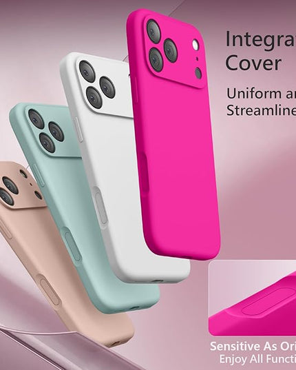 FireNova Magnetic for iPhone 17 Pro Case, Compatible with MagSafe, [Integrated Silicone Camera Control Button] [Camera Protection] Anti-Scratch Microfiber Lining Phone Case, 6.3", Hot Pink