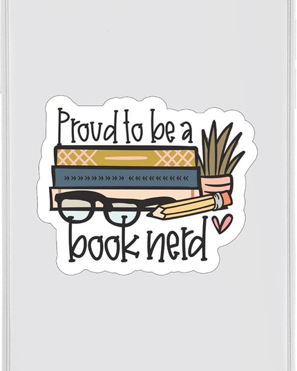 (3PCS) Proud to be a Book Nerd Sticker for Phone Tablet Laptop Car Truck Window | 3" Sticker