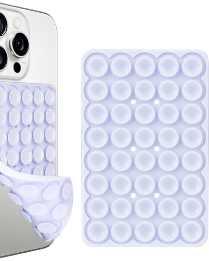 1 Pack Lavender Double Sided Silicone Suction Cup Phone Case Mount, Hands-Free Strong Grip Holder for Selfies and Videos, Compatible with iPhone and Android