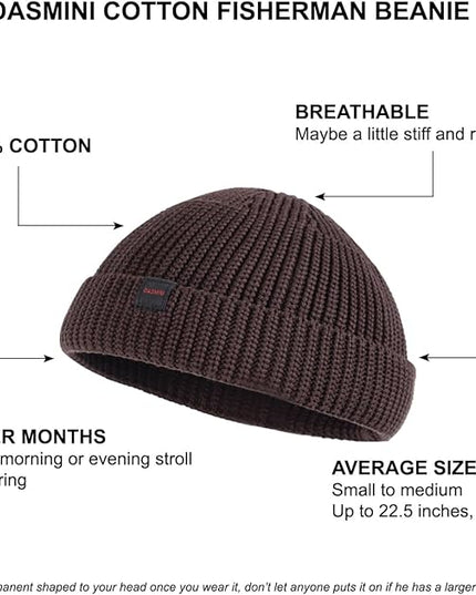 Fisherman Beanie Hats for Men Women,Knit Trawler Skull Cap,Watch Cap,Spring Fall Winter Warm Short Hats