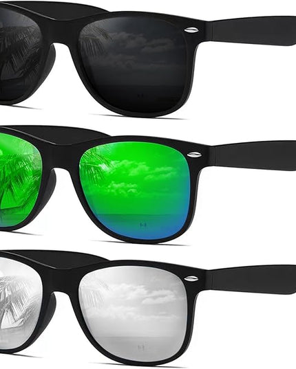 DEMIKOS Sunglasses Men Polarized Sunglasses for Mens Womens Retro Mirror Lens for Driving Fishing UV Protection