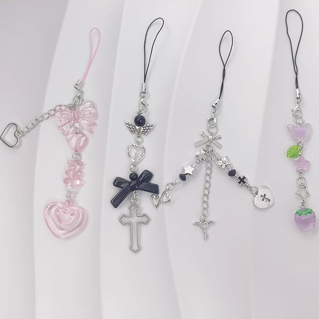 Cute Y2K Phone Charm Aesthetic Phone Charms Accessories Cute PhoneLanyard String for Bag Purse Backpack Airpods Pendants Decor