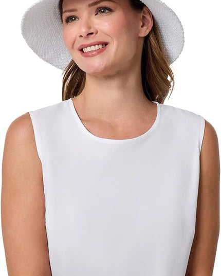 Women's Bucket Hat - UPF 50 Sun Protection - Packable & Travel Friendly - Marina in White (One Size)