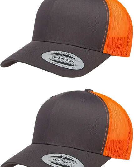 Yupoong Classic Premium Mesh 6 Panel Retro Trucker Cap | Mid Profile Snapback | OSFA | Bulk Pack Available