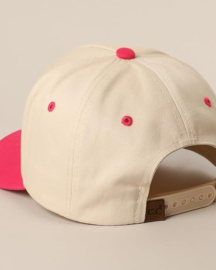 MIRMARU Two-Tone Vintage Canvas Trucker Hats for Men & Women, Adjustable Size Baseball Caps with Trendy Embroidered Design