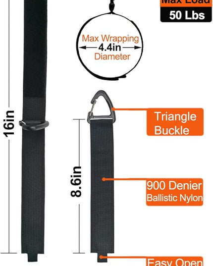 Extension Cord Holder Organizer(4 Pack L), Extension Cord Hanger for Garage Organization and Storage, 16-Inch Heavy Duty Storage Straps, Garage Gadgets for Men