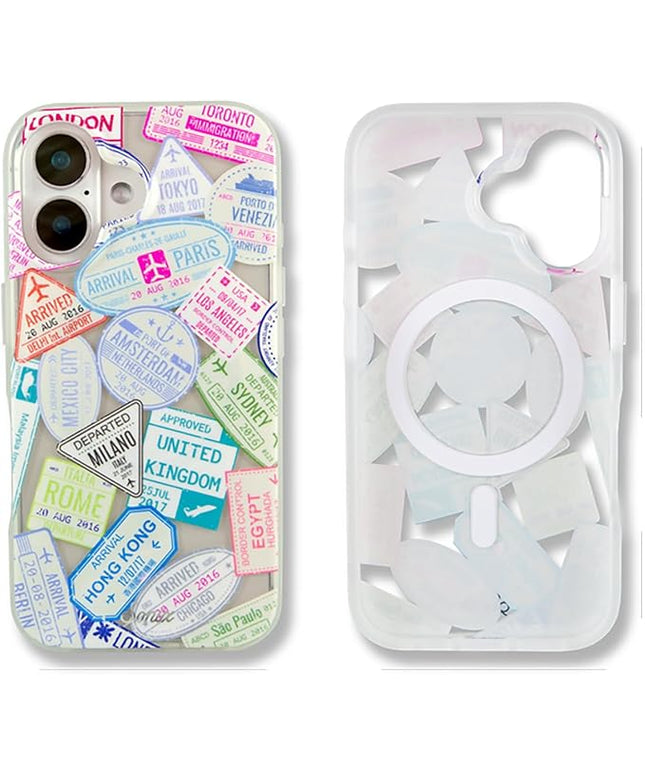 Sonix Case for iPhone 16 | Compatible with MagSafe | 10ft Drop Tested | Passport Stamps