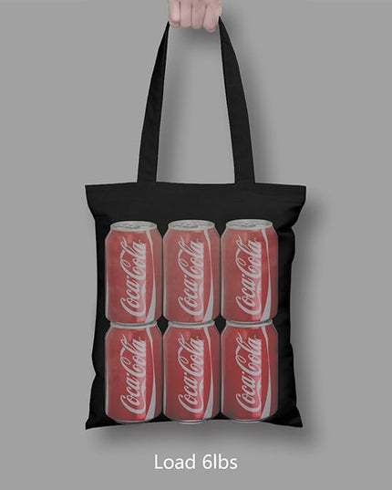 TOPDesign 20-Pack Economical 11.8"x13" Black Cotton Tote Bag, 5oz Lightweight Fabric, Small Reusable Grocery Shopping Cloth Bags, DIY Your Creative Designs