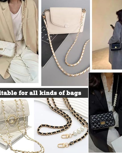 Phone Crossbody Chain Cell Phone Lanyard,Pear&Leather+Metal Chain Universal Cellphone Strap with Tether Patches for Most Phone (J)