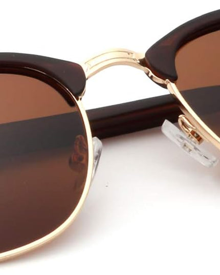 KALIYADI Polarized Sunglasses for Men and Women Semi-Rimless Frame Driving Sun glasses UV Blocking