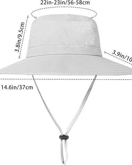 ZOORON Boonie Hat UPF 50+ Cooling Sun Hat for Men and Women,Wide Brim Bucket Hats with UV Protection for Safari Hiking Beach