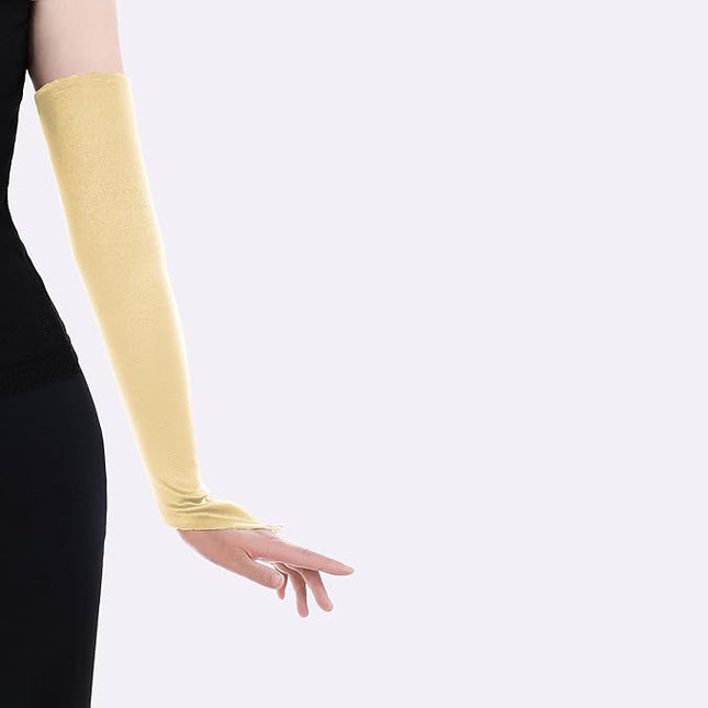 BABEYOND Long Opera Party 20s Satin Gloves Stretchy Adult Size Elbow Length