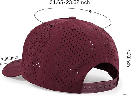 kozinu Quick Dry Baseball Cap Curved Brim Snapback Hat Laser Cut Mesh Ball Cap Golf Ball Cap for Men Women