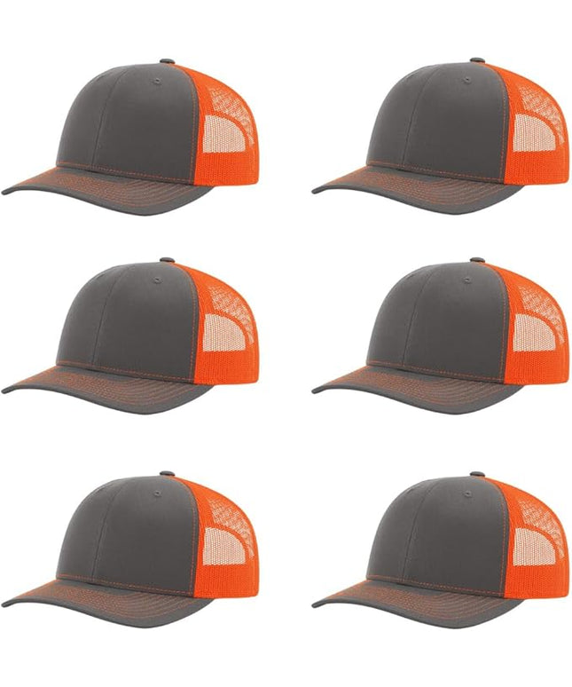 Richardson 112 Classic Six-Panel Adjustable Snapback Trucker Cap | Bulk Packs Available