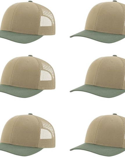 Richardson 112 Classic Six-Panel Adjustable Snapback Trucker Cap | Bulk Packs Available