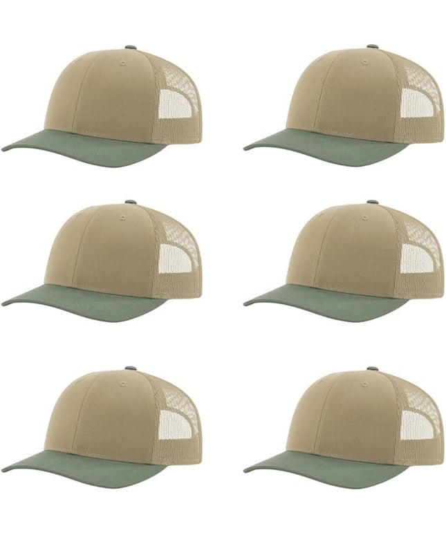Richardson 112 Classic Six-Panel Adjustable Snapback Trucker Cap | Bulk Packs Available